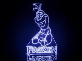 Luminária Led 3d Frozen Olaf Boneco De Neve