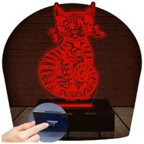 Luminária Led 3D Gato Abajur 5