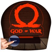 Luminária Led 3D God Of War GOW Abajur