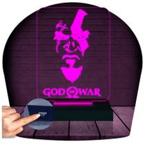 Luminária Led 3D God Of War Kratos Abajur