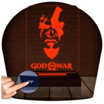 Luminária Led 3D God Of War Kratos Abajur
