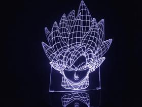 Luminária Led 3d Goku Dragon Ball Acrílico Abajur