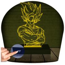 Luminária Led 3D Goku Dragon Ball2