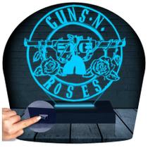 Luminária Led 3D Guns N Roses 2 - 3D Fantasy