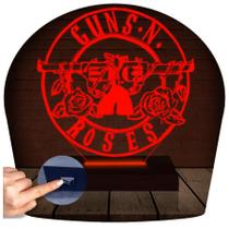 Luminária Led 3D Guns N Roses 2 - 3D Fantasy