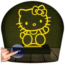 Luminária Led 3d Hello Kitty Abajur