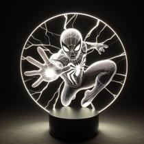 Luminária Led 3d Homem Aranha Em Acrílico