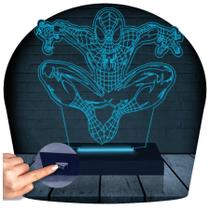 Luminária Led 3D Homem Aranha Herói 2