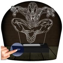 Luminária Led 3D Homem Aranha Herói 2