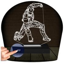 Luminária Led 3D Homem De Ferro Herói 5