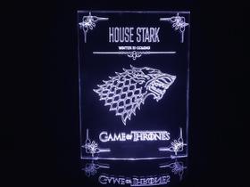 Luminária Led 3d House Stark Game of Thrones Acrílico - Geeknario