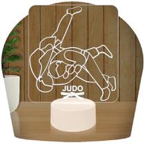 Luminária Led 3d Judo Luta Abajur