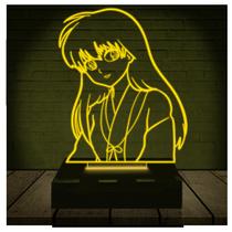 Luminária Led 3d Kagome Higurashi InuYasha Abajur