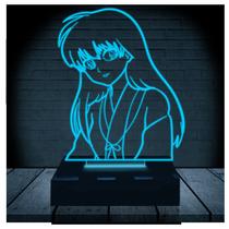 Luminária Led 3d Kagome Higurashi InuYasha Abajur