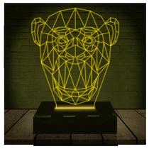 Luminária Led 3d Macaco Gorila Abajur