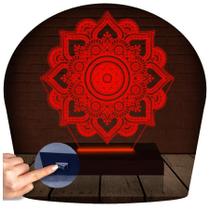 Luminária Led 3D Mandala Abajur