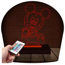 Luminária Led 3d Mickey Baby Abajur