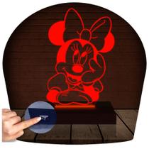 Luminária Led 3d Minnie Mickey Disney Abajur