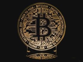 Luminária Led 3d Moeda Bitcoin Criptomoeda Btc