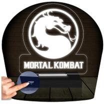 Luminária Led 3D Mortal Kombat Abajur