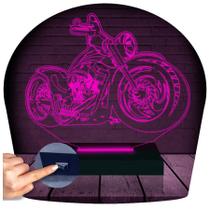 Luminária Led 3D Moto Abajur 1