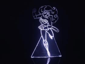 Luminária Led 3d Mulher Maravilha Wonder Woman Abajur