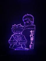 Luminaria Led 3d, Naruto e Boruto, Anime, Geek, 16 Cores controle remoto