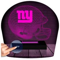 Luminária Led 3d NY Giants Futebol Americano Abajur