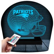 Luminária Led 3d Patriots Futebol Americano Abajur