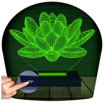 Luminária Led 3D Planta Abajur 1 Presente Criativo Decoração