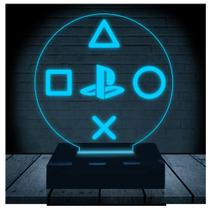 Luminária Led 3D PlayStation 5 Abajur