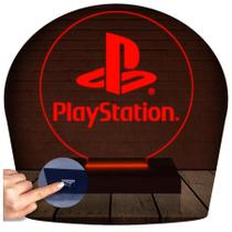 Luminária Led 3D Playstation Abajur Presente Criativo Decoração