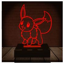 Luminária Led 3d Pokemon Eevee Abajur 1