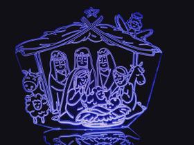 Luminária Led 3d Presépio De Natal Sagrada Família Jesus