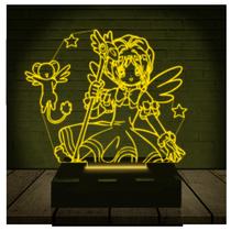 Luminária Led 3d Sakura Card Captors Abajur