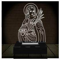 Luminária Led 3d Santa Luzia Abajur