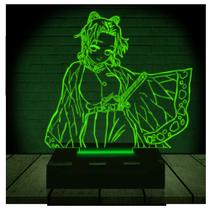 Luminária Led 3d Shinobu Kocho Kimetsu no Yaiba Abajur