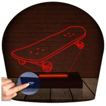 Luminária Led 3d Skate Skatista Abajur 2