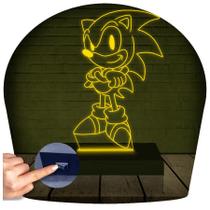 Luminária Led 3D Sonic Abajur