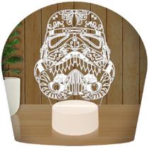 Luminária Led 3D Star Wars Stormtrooper 2 Presente Criativo Decoração