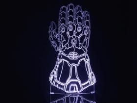 Luminária Led 3d Thanos Manopla Joias Do Infinito Vingadores