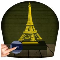 Luminária Led 3D Torre Eiffel Abajur 1