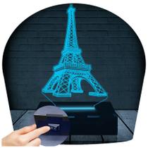 Luminária Led 3D Torre Eiffel Abajur 2
