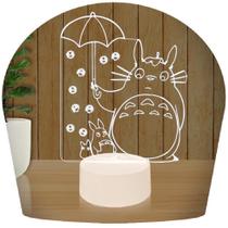 Luminária Led 3d Totoro Viagem de Chihiro Abajur