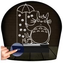 Luminária Led 3d Totoro Viagem de Chihiro Abajur