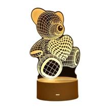 Luminária Led 3d Urso Abajur Origin Namorado Luz Presente Lindo Mãe Pai Filho Avo Namorada Mesa Quarto Luminária Led 3d Urso Abajur Origin Namorado Luz Presente Lindo Mãe Pai Filho Avo Namorada Mesa Quarto