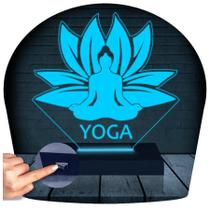 Luminária Led 3d Yoga Abajur