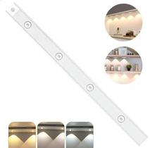 Luminária Led 40cm Sensor Presença Recarregável Usb Branco 2 Cores Luminária Led 40cm Sensor Presença Recarregável Usb Branco 2 Cores