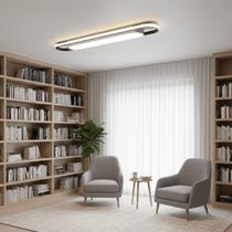 Luminária LED 60cm Com Difusor Lateral e Central 36W Bivolt 110 220V Quarto Sala Corredor Escritório
