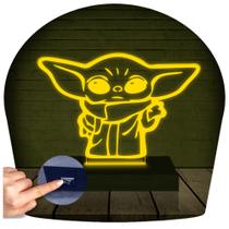 Luminária Led Abajur 3D Baby Yoda Star Wars - RB Criações
